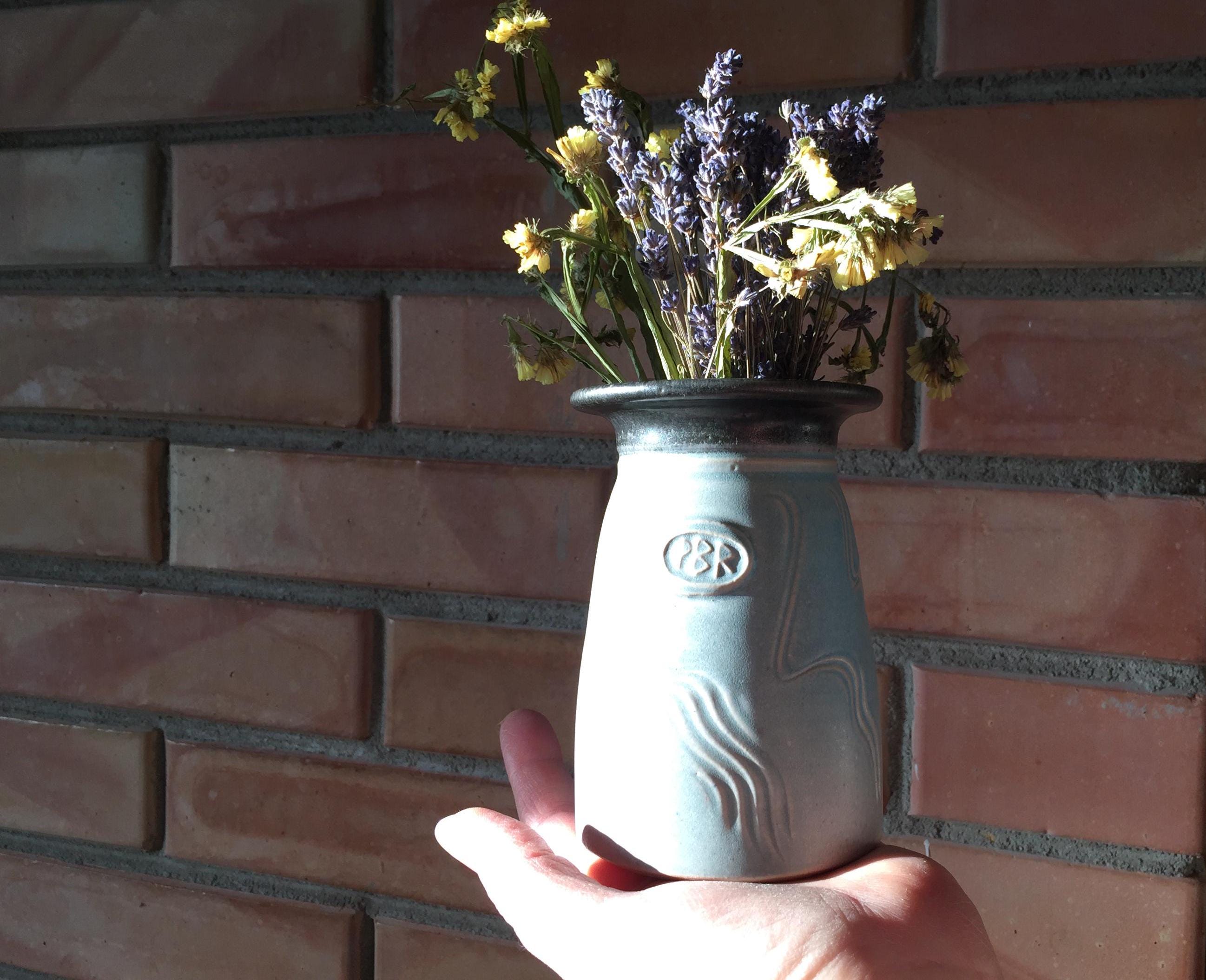 スウェーデン製ヴィンテージ サイン入り PBR スタジオ陶器花瓶 H5