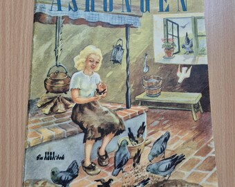 Swedish Antique Book Askungen / Cinderella 1946,  fairy tale book