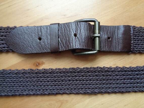 Vintage Belt; Dark Brown Belt size M / L, Length … - image 4