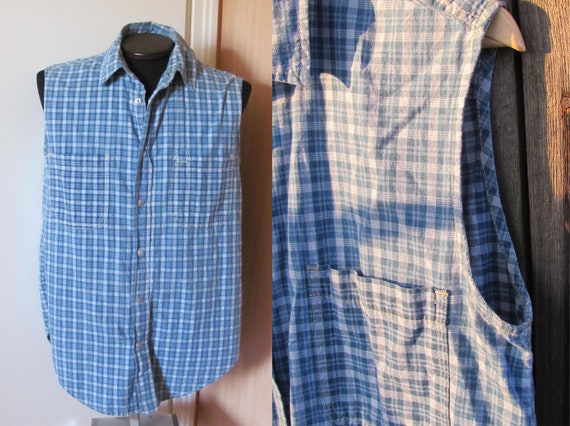 Camisa cuadros azul y blanco 2025 hombre