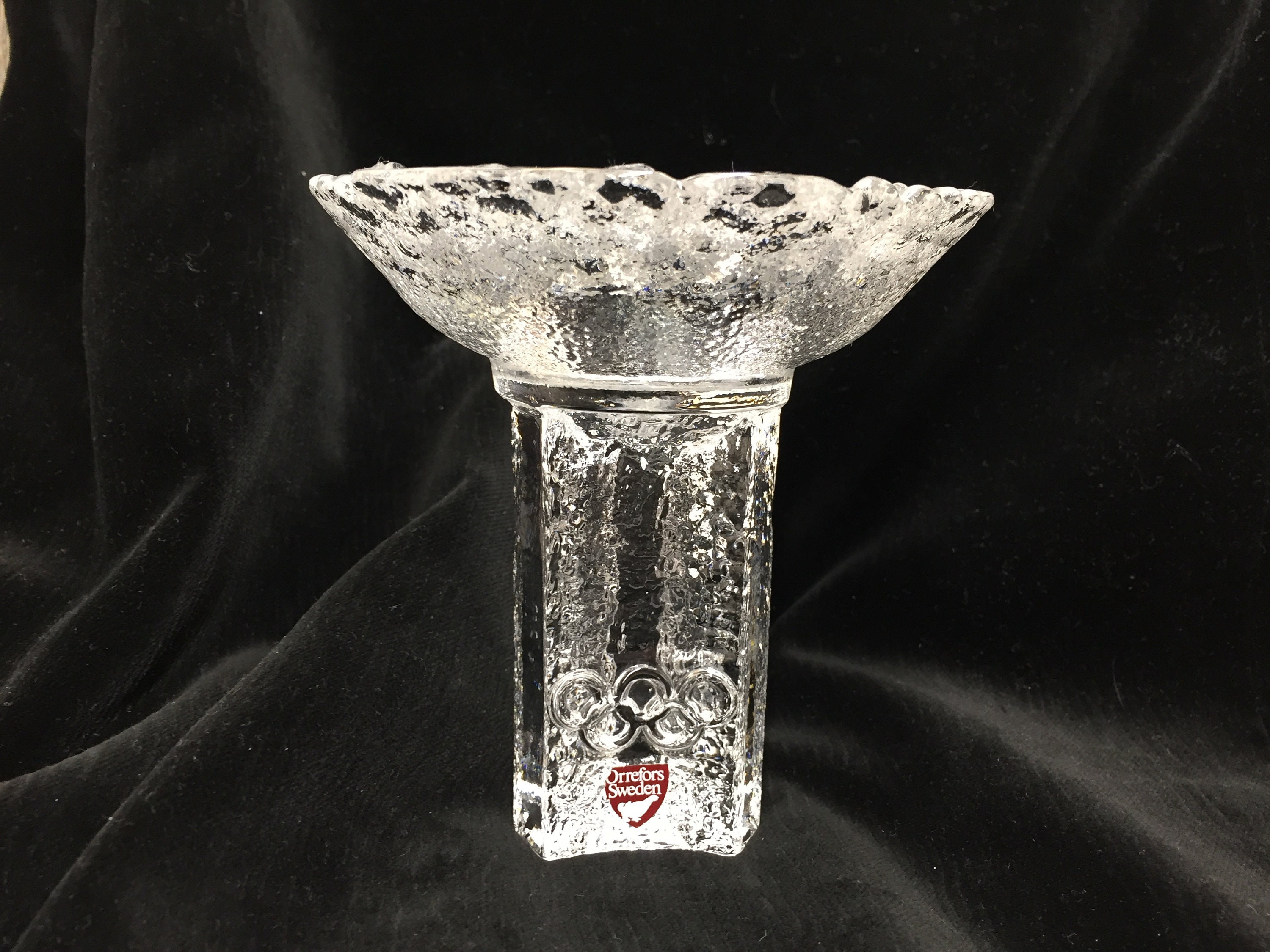 ORREFORS Sweden Crystal Candle Holder H~5