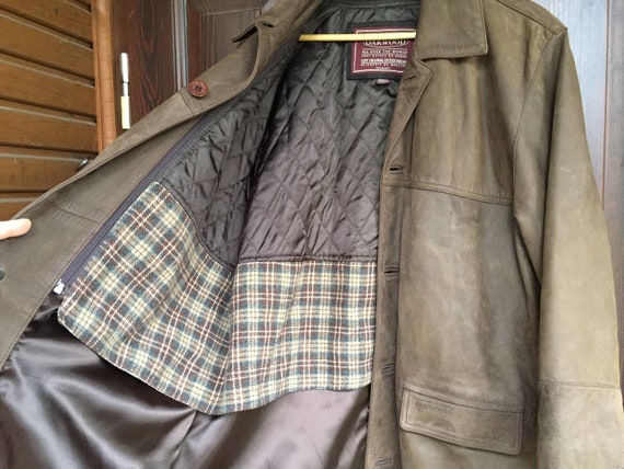 Classic Outdoor OAKWOOD Brown Leather Jacket size… - image 1