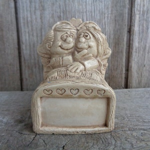 Vintage 1976 Paula figurine made in the U.K. Collectible Kitsch Decor - Couple in Bed statuette