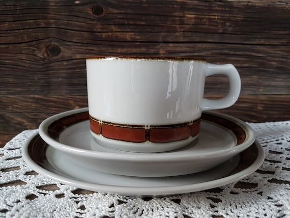 DESIREE Denmark 3 Piece Set, Hand Painted Stoneware, Danish