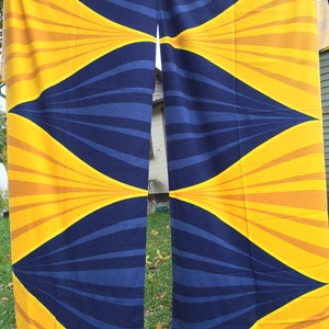 Strömma fabric made in Sweden, Design &quot;Poseidon&quot; by Göta Trägårdh curtains 2 x 28&quot; x 90&quot;