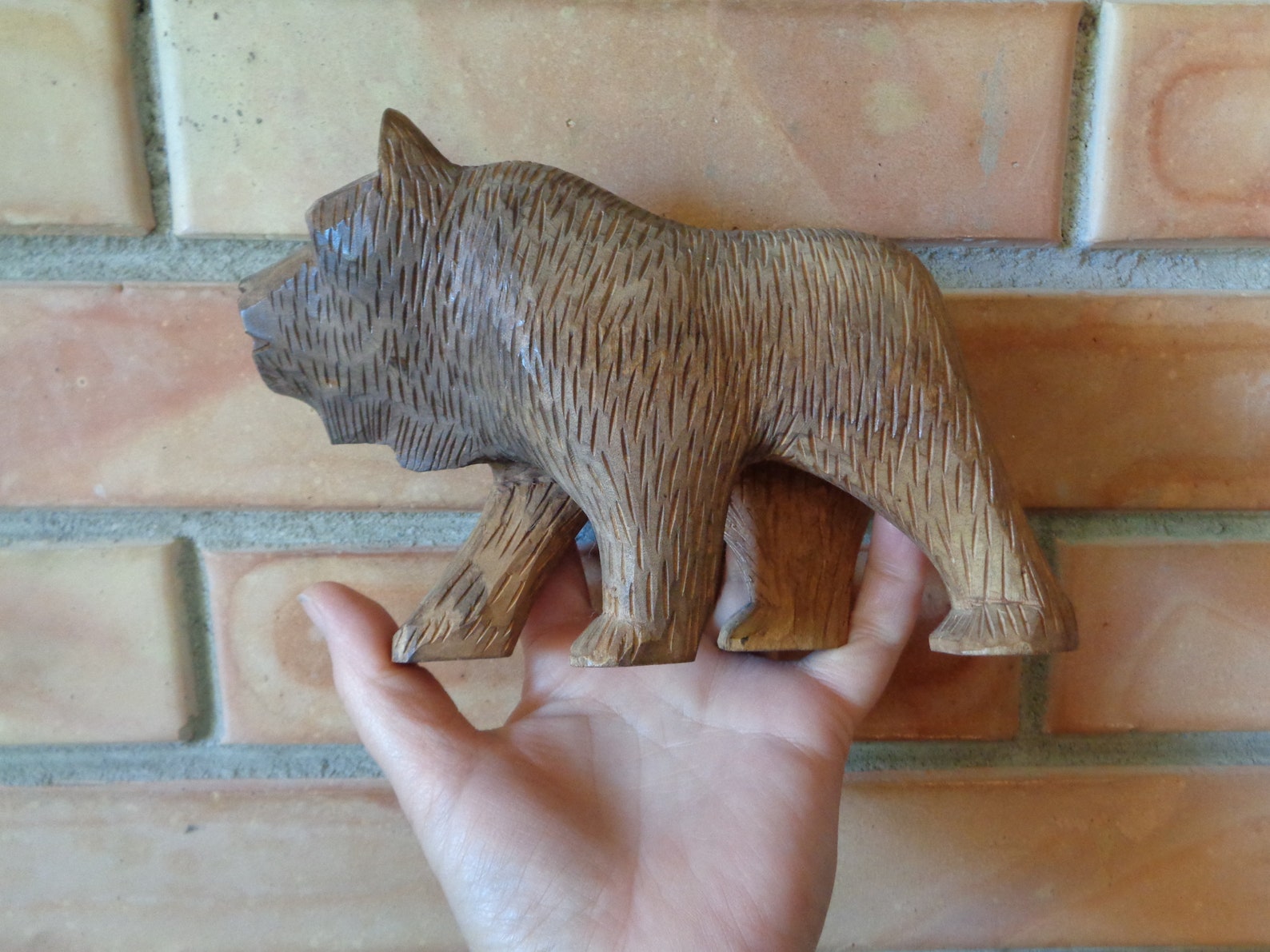 Schwedische Vintage Holzbär Figur H5 L7 | Etsy