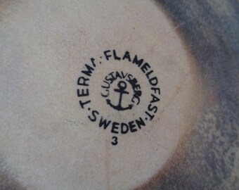Swedish Vintage Terma Flameldfast Gustavsberg Pot; Fireproof