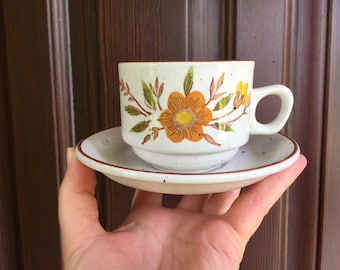 Vintage cup & saucer Stonedale Tableware By Sampson Bridgwood made in England