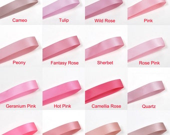 25mm Double Face Satin Ribbon 100 yards You Choose from 196 colors Wholesale satin ribbon for Wedding Crafts Scrapping DIY hair bows