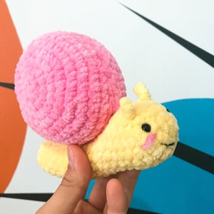 Soft Snail Plushie | Crochet Animal Crochet Snail Plush | Snail Crochet Animal | Amigurumi Snail | Snail Stuffed Animal | Soft Snail Plush