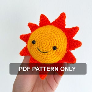 DIGITAL Crochet Sun Pattern Only | Crochet Cute Sun Plush Pattern | Crochet Pattern Sun | Cute Crochet Pattern | Amigurumi Sunshine Pillow