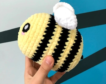 Mini Soft Bumble Bee | Mini Velvet Bee | Mini Bee Pillow | Cute Bee Plushie | Crochet Bee | Baby Gift Baby Shower Gift | Bumble Bee