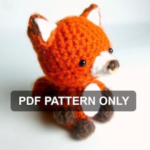 Crochet Fox Pattern Crochet Animal Crochet Fox Plush Fox Crochet Animal Amigurumi Fox Plush Fox Stuffed Animal Cute Crochet Pattern image 1