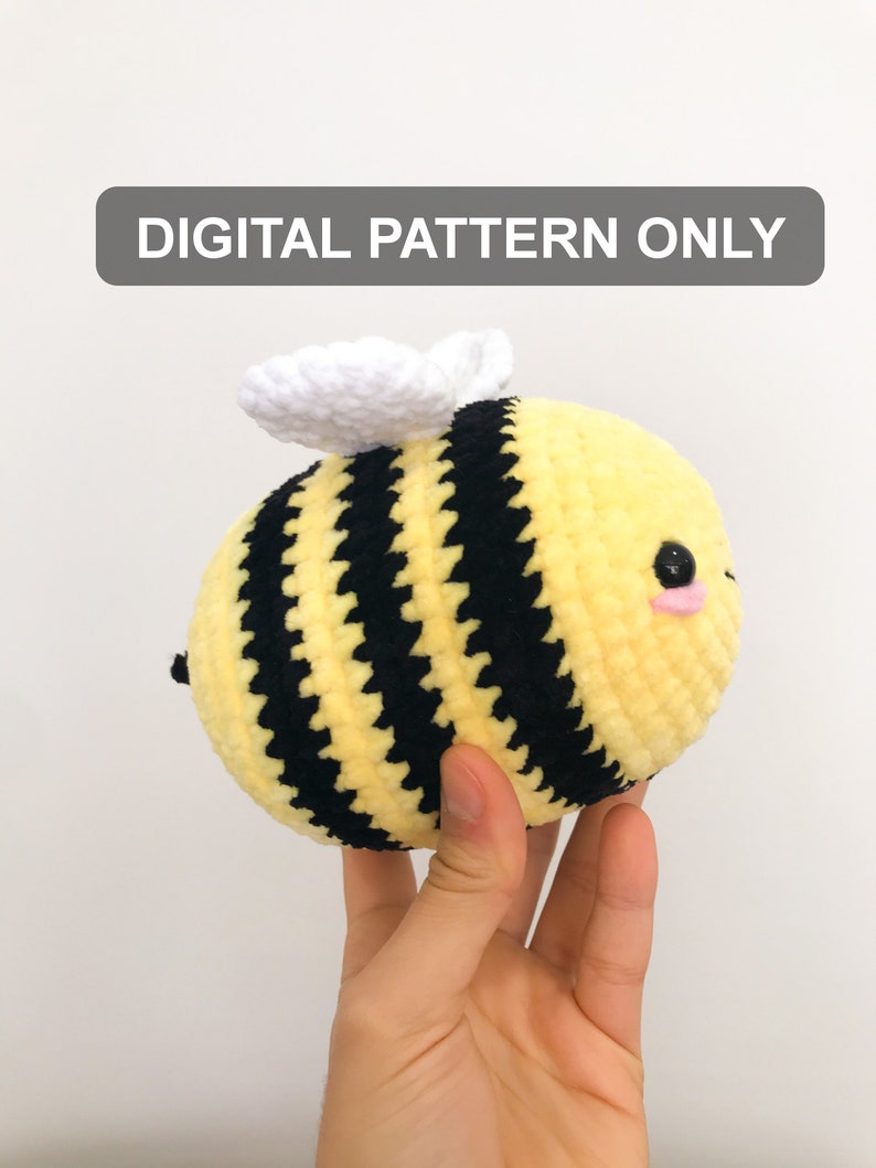 DIGITAL Crochet Bee Pattern Only Crochet Cute Bee Plush Pattern Crochet Pattern Bee Cute Crochet Pattern Amigurumi Bee Pattern image 3