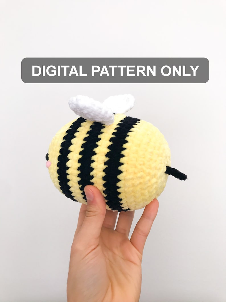 DIGITAL Crochet Bee Pattern Only Crochet Cute Bee Plush Pattern Crochet Pattern Bee Cute Crochet Pattern Amigurumi Bee Pattern image 5