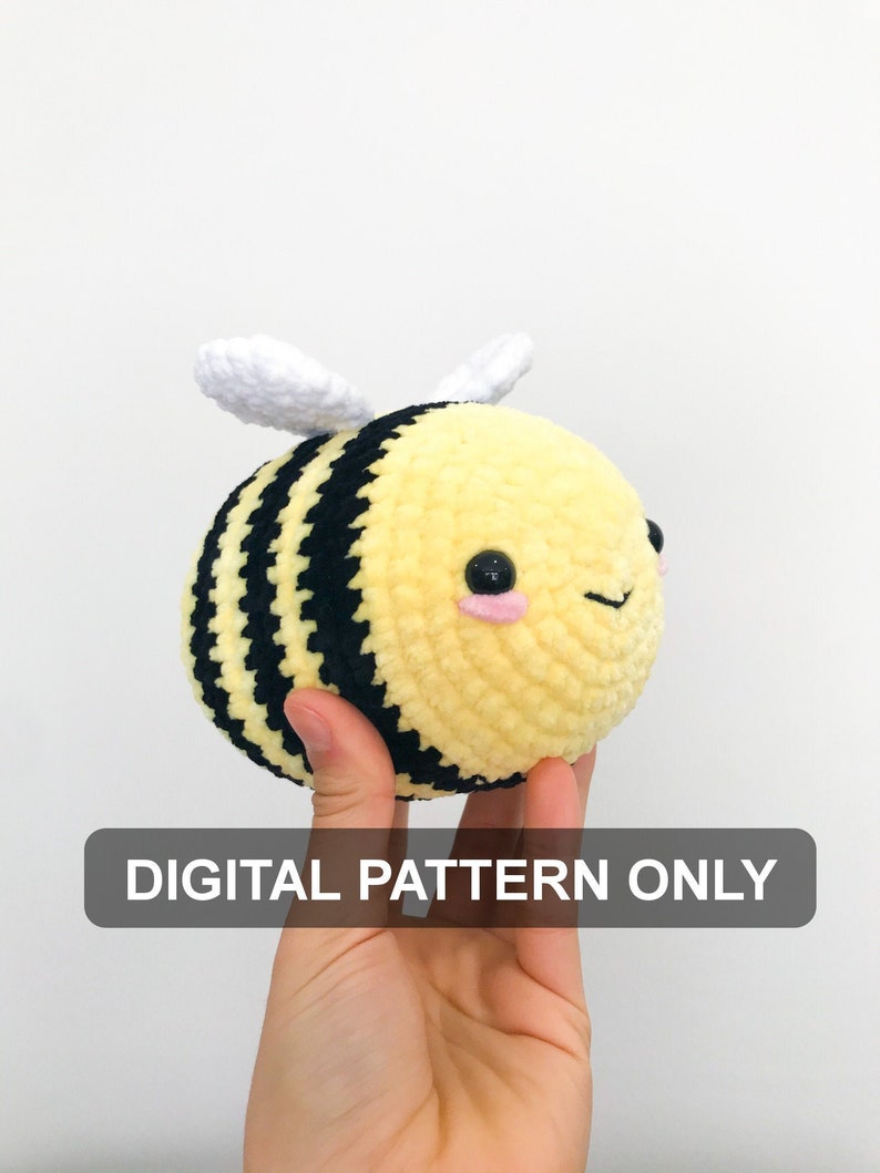 DIGITAL Crochet Bee Pattern Only Crochet Cute Bee Plush Pattern Crochet Pattern Bee Cute Crochet Pattern Amigurumi Bee Pattern image 1