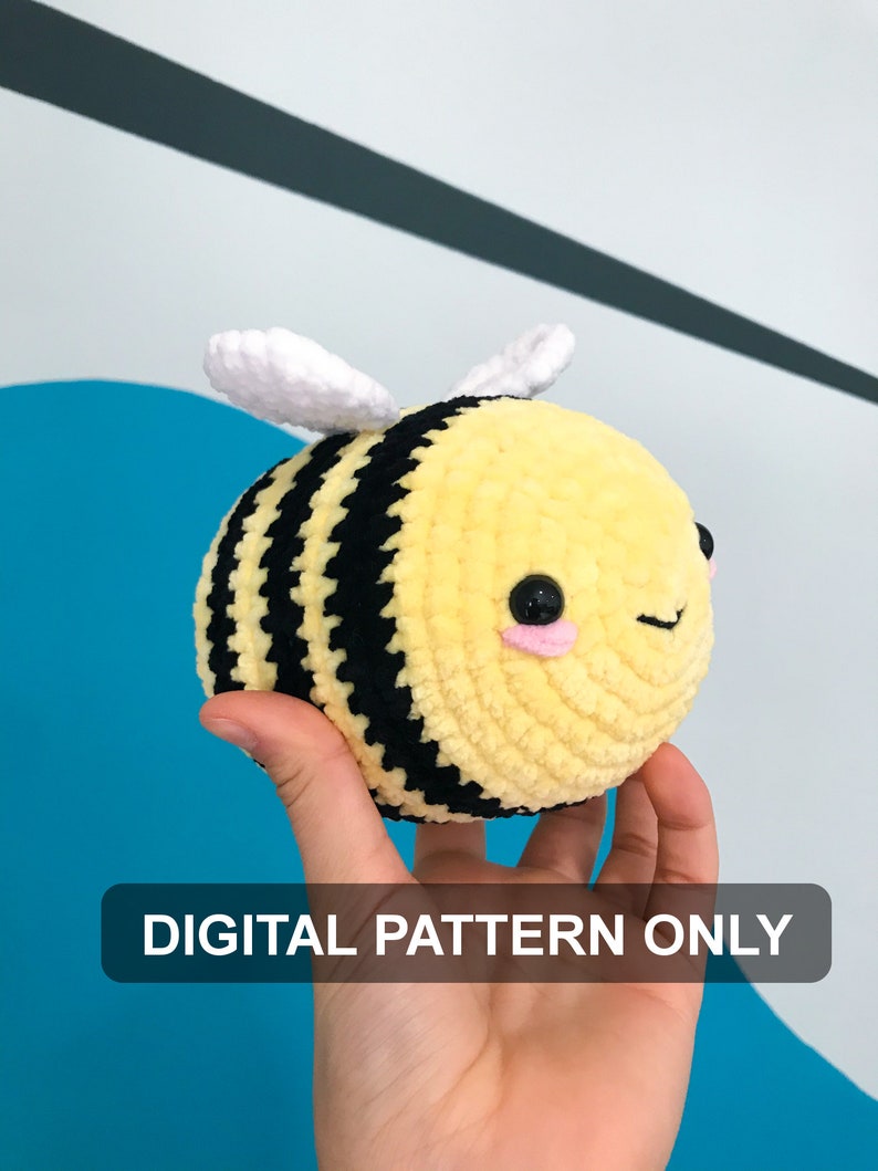 DIGITAL Crochet Bee Pattern Only Crochet Cute Bee Plush Pattern Crochet Pattern Bee Cute Crochet Pattern Amigurumi Bee Pattern image 4