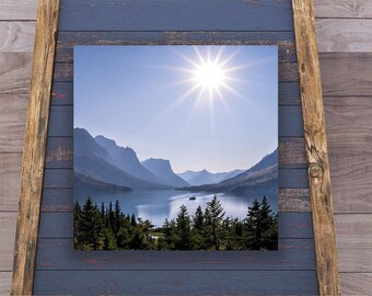 Montana/Glacier National Park/Nature Fine Art Photography/Wild Goose Island/Large Wall Decor/Square/Going To The Sun Road/Canvas/Metal/Paper