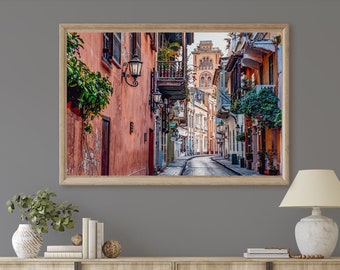 Cartagena Colombia/Cathedral/Iron Balconies/Colonial City/Street Scene/Fine Art Photography/Sm - Oversized Wall Decor/Canvas, Metal, Paper