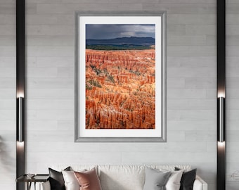 Bryce/Canyonland/Utah/Parque Nacional/Naturaleza/Hoodoos Spires/Tufas/Decoración de pared pequeña-extra grande/de gran tamaño/Desierto del suroeste/Lienzo, Metal, Papel