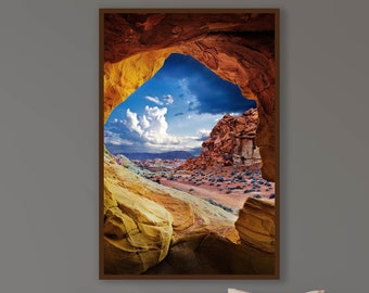 Valley of Fire/Desert/Fine Art Photography/Southwest Nature Landscape/Sm - Extra Large Wall Decor/Las Vegas/Red Rocks/Metal, Canvas, Paper