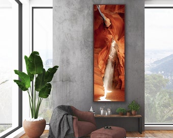 Antelope Slot Canyon/Tall Narrow Abstract/Southwest/Arizona/Sm - Extra Large Wall Decor/Nature Landscape/Fine Art Photo/Metal, Canvas, Paper