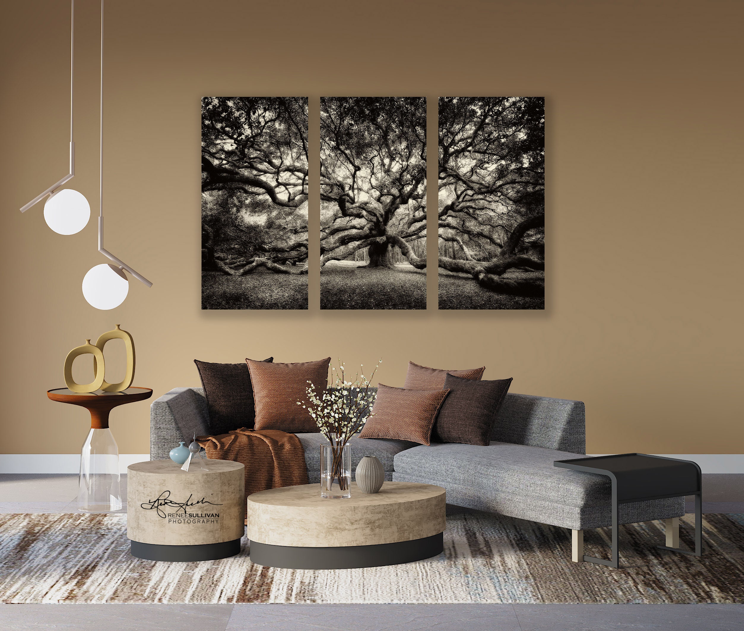Angel Oak Tree/canvas Triptych/extra Large Wall Decor/fine Art Etsy