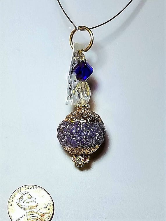 Nwp16 Purple Crystal Ball Pendant Interchangeable With Neck - Crystal Ball Pendant Nwp16 Purple Crystal Ball Pendant Interchangeable With Neck - Crystal Ball Pendant