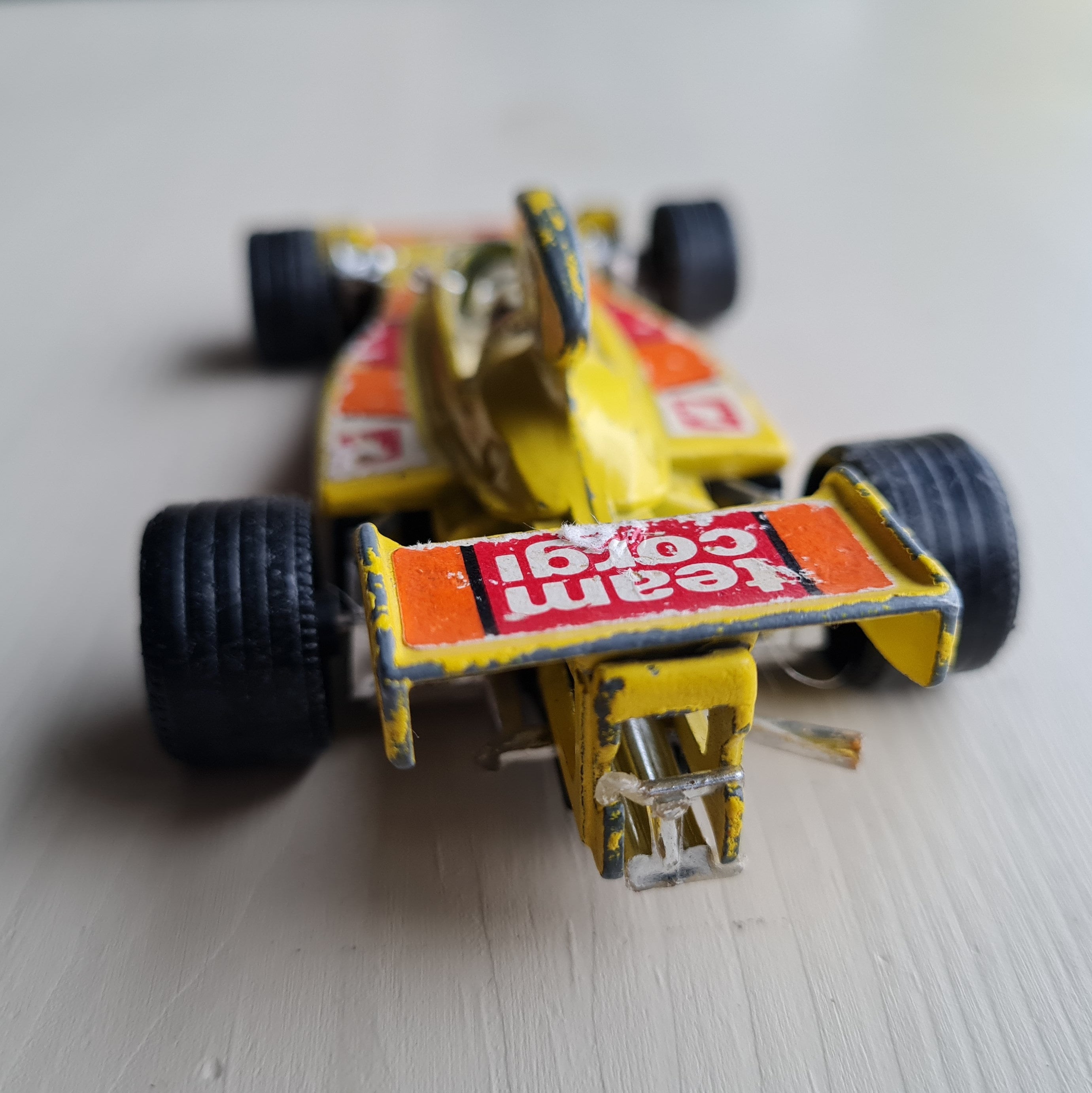 Vintage Corgi F1 Hesketh Ford 308 Diecast Toy Car, Rare Yellow