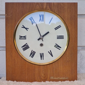 Jantar Vintage Wooden Wall Clock Made in USSR Pendulum Clock