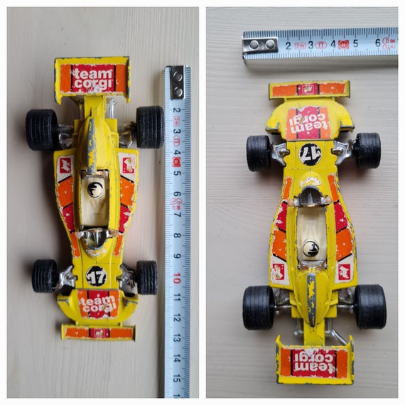 Vintage Corgi F1 Hesketh Ford 308 Diecast Toy Car, Rare Yellow