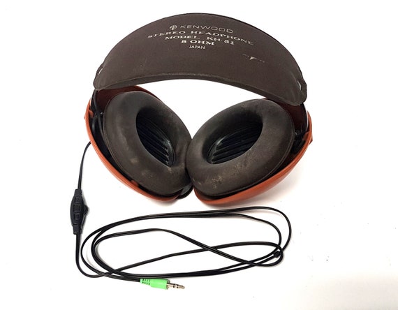 Vintage 1970 s Kenwood KH 31 Headphones Made in Japan Brown Color