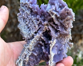 Grape Agate Botryoidal Amethyst Cluster : Stunning Indonesian mineral specimen with vibrant grape-like formations. Unique gift / home décor!