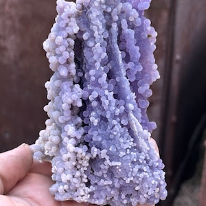 Grape Agate Cluster from Indonesia : A Stunning Natural Mineral Specimen for Collection or Decor .