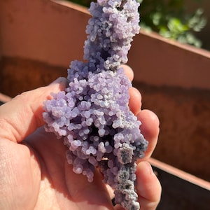 Beautiful Grape Agate Specimen – Rare Indonesian Purple Chalcedony for Home Decor & Collectors