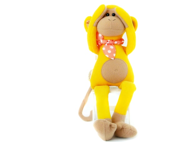 small stuffed monkey toy