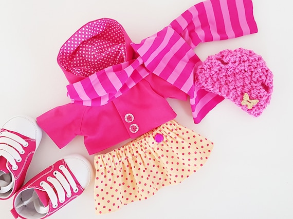 Extra set of clothes for girl rabbit doll 14.5 clothes fits for toys ZuzuHappyToys