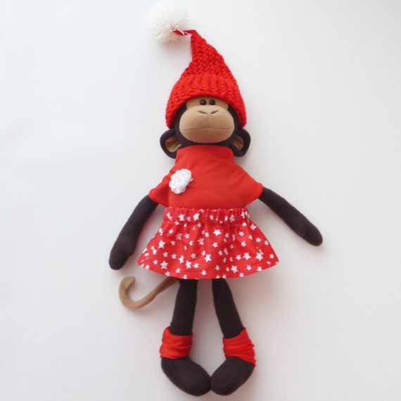 stuffed christmas monkey