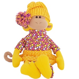 Giocattolo di scimmia di peluche, bambola di peluche della scimmia, giocattoli di peluche, giocattolo di animali di peluche, regalo unico, animali di peluche, giocattoli morbidi