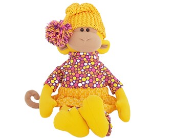 Stuffed monkey toy, monkey plush doll, stuffed toys, Stuffed animals toy, unique gift, stuffed animals, soft toys