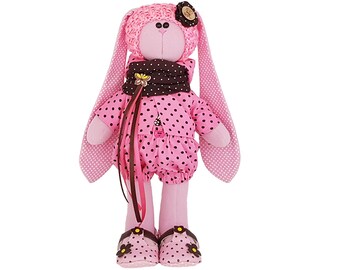 Stuffed Animal Doll in Removable Clothes, Easter bunny doll 14 inch for girl Rabbit Toy Hare plush READY TO SHIP