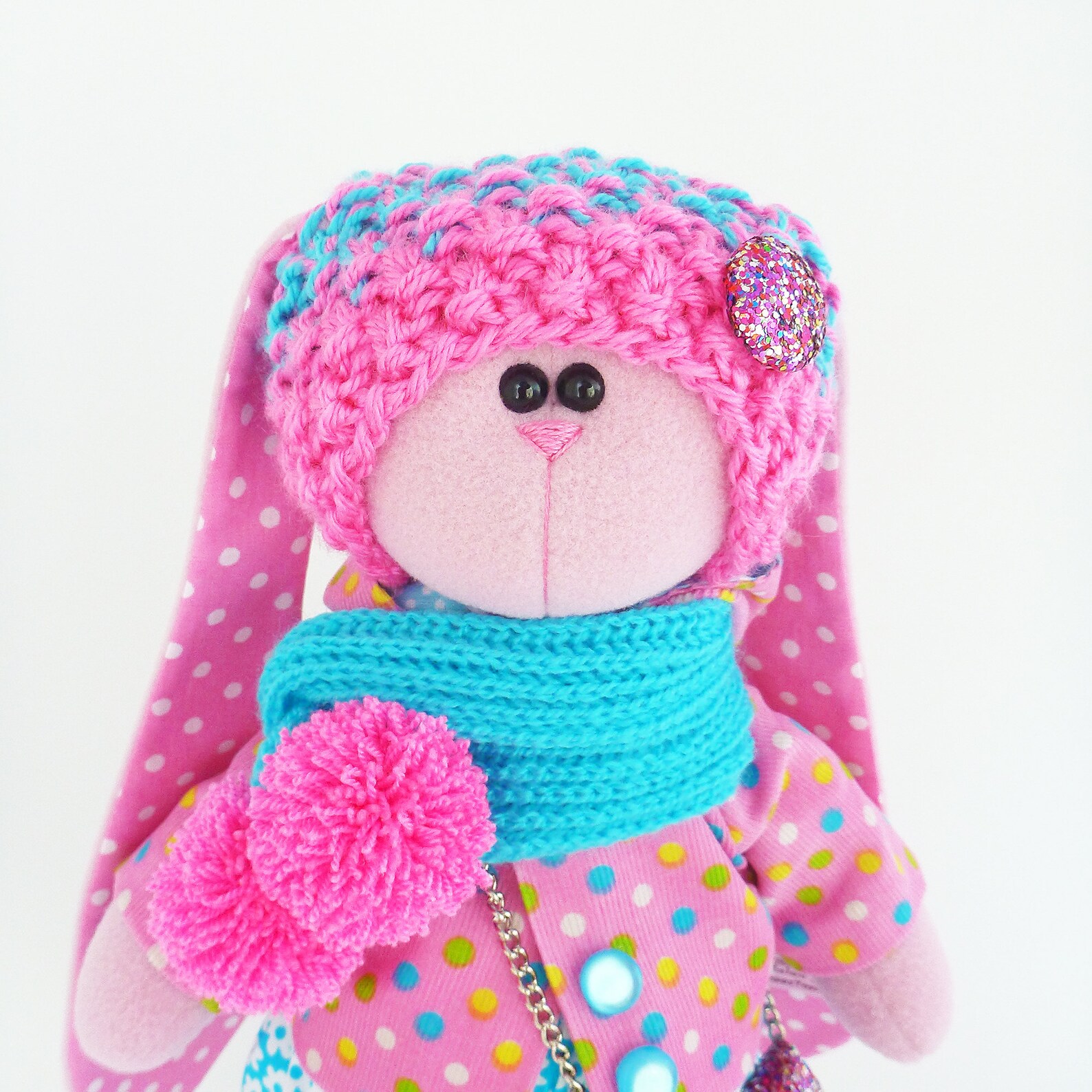 Easter Bunny Plush Rabbit Toy Gift for Girl Fabric Doll Etsy