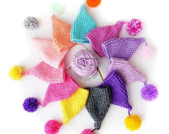 Knitted cap for doll 14-18&quot;, Knitted hat with pompom for toys Gift for Christmas