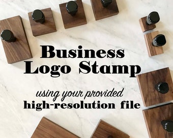 Custom Logo Stamp for Small Business Packaging, High Quality Rubber Stamp Business Branding using your provided artwork text or logo file