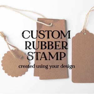 Custom Logo Stamp – Personalized Rubber Stamp for Hang Tags, Gift Tags & Product Labels – Small Business Marketing - Eco-Friendly Packaging