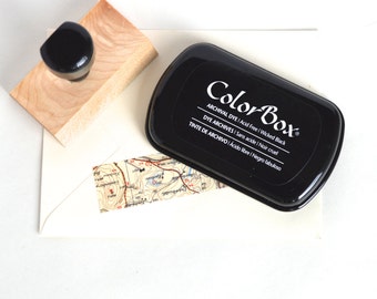 Black Ink Pad, Ink pad for Wood Block Stamp, Colorbox Ink Pad, Archical Dye, Acid Free, Wicked Black, Black Stamp Pad, Rubber Stamp Pad