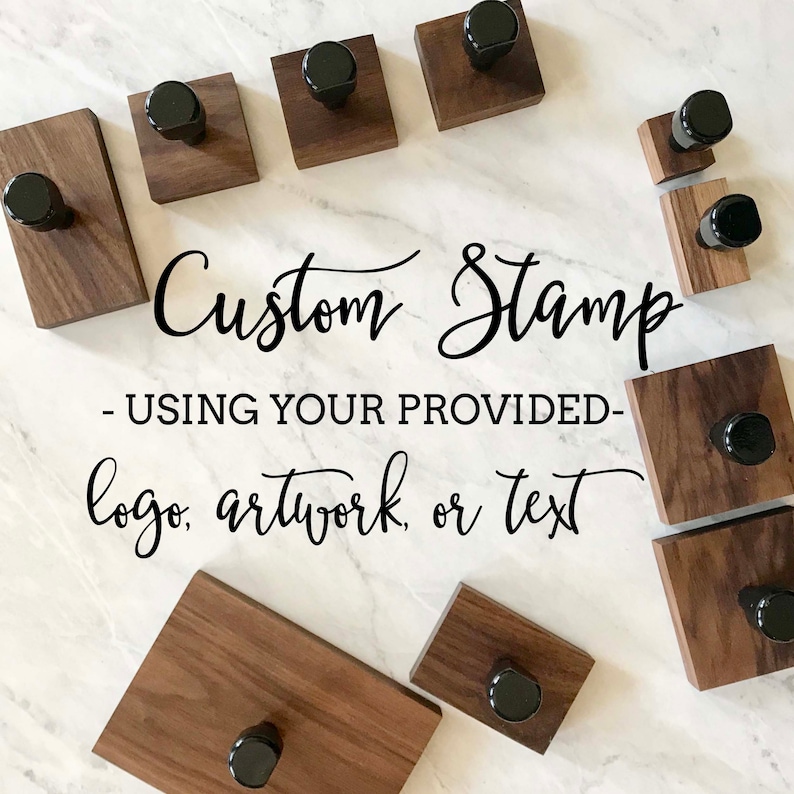 Custom Logo Stamp Business Card Stamp Logo Rubber Stamp Etsy