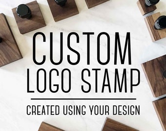 Custom Logo Stamp | Business Card Stamp | Logo Rubber Stamp | Custom Rubber Stamp | Custom Design Stamp | Wood Block | Business Branding