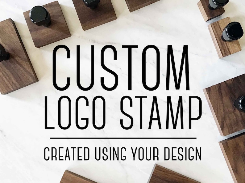Custom Logo Stamp Business Card Stamp Logo Rubber Stamp Etsy