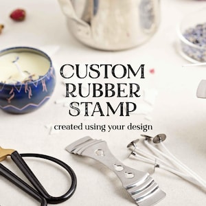 Logo Rubber Stamp for Candle Makers – Rubber Ink Stamp for Eco-friendly Packaging, Tags & Labels – Small Business Packaging and Marketing